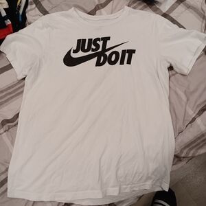 Nike White Just Do It Men's T-Shirt